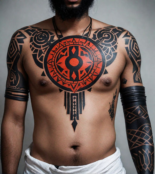 Tattoo uploaded by Powerhouse Tattoo Co • Polynesian inspired tribal chest  to half sleeve by Anna Waychoff • Tattoodo