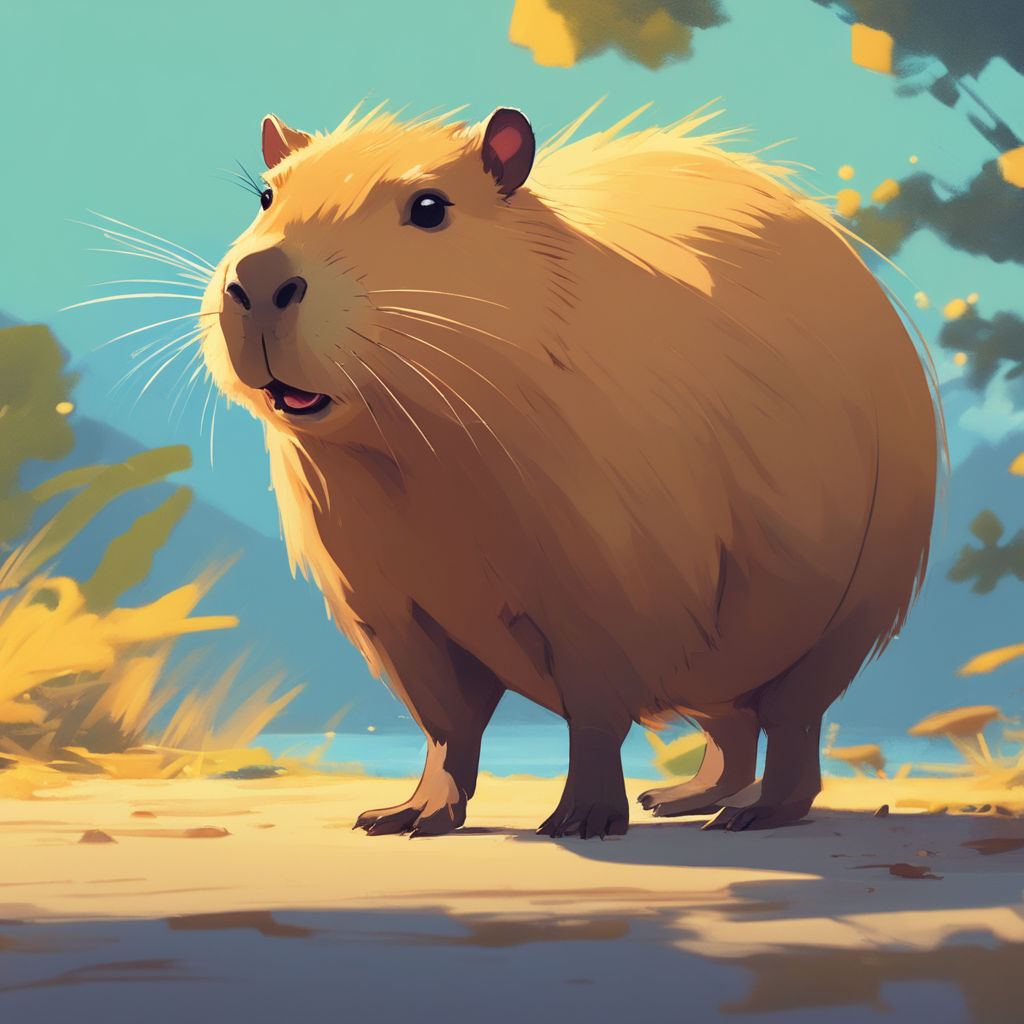 Lá capivara  Cute animal drawings, Capybara, Cute animal drawings kawaii