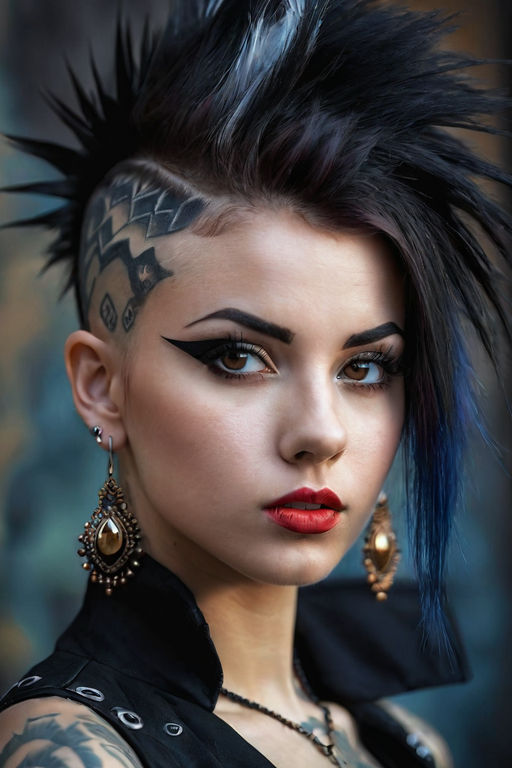 Female body tattoos; Bobbie with tousled wavy blond lob haircut from Texas  a Rock Band member