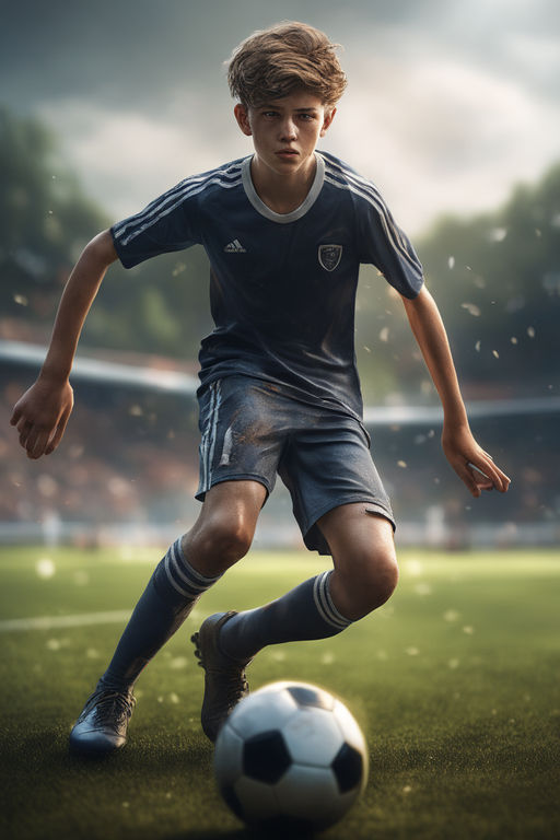 ArtStation - Soccer Football Black and Brown Jersey Player-11