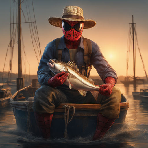 ArtStation - Spiderman Fishing