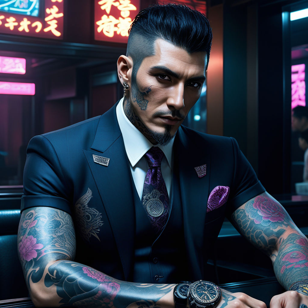 adorned with intricate Yakuza ink - Playground