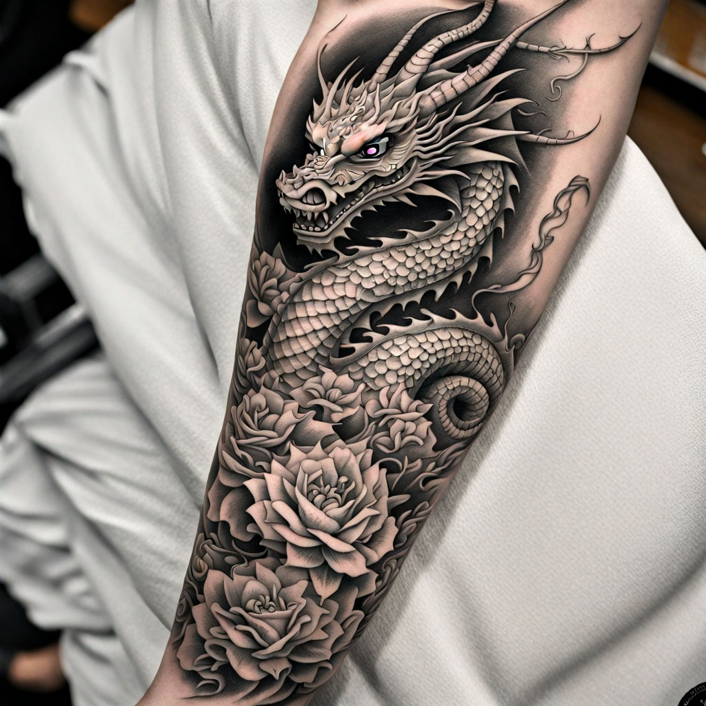 Dragon Tattoo Dragon Temporary Tattoo Dragon Fake Tattoo for Upper Arm Dragon  Forearm Tattoo for Men Tatouage Temporaire Homme Tätowierung - Etsy