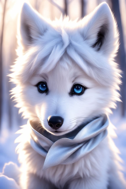 Fantasy Girl Mask White Wolf Art 4K Phone iPhone Wallpaper #4600b