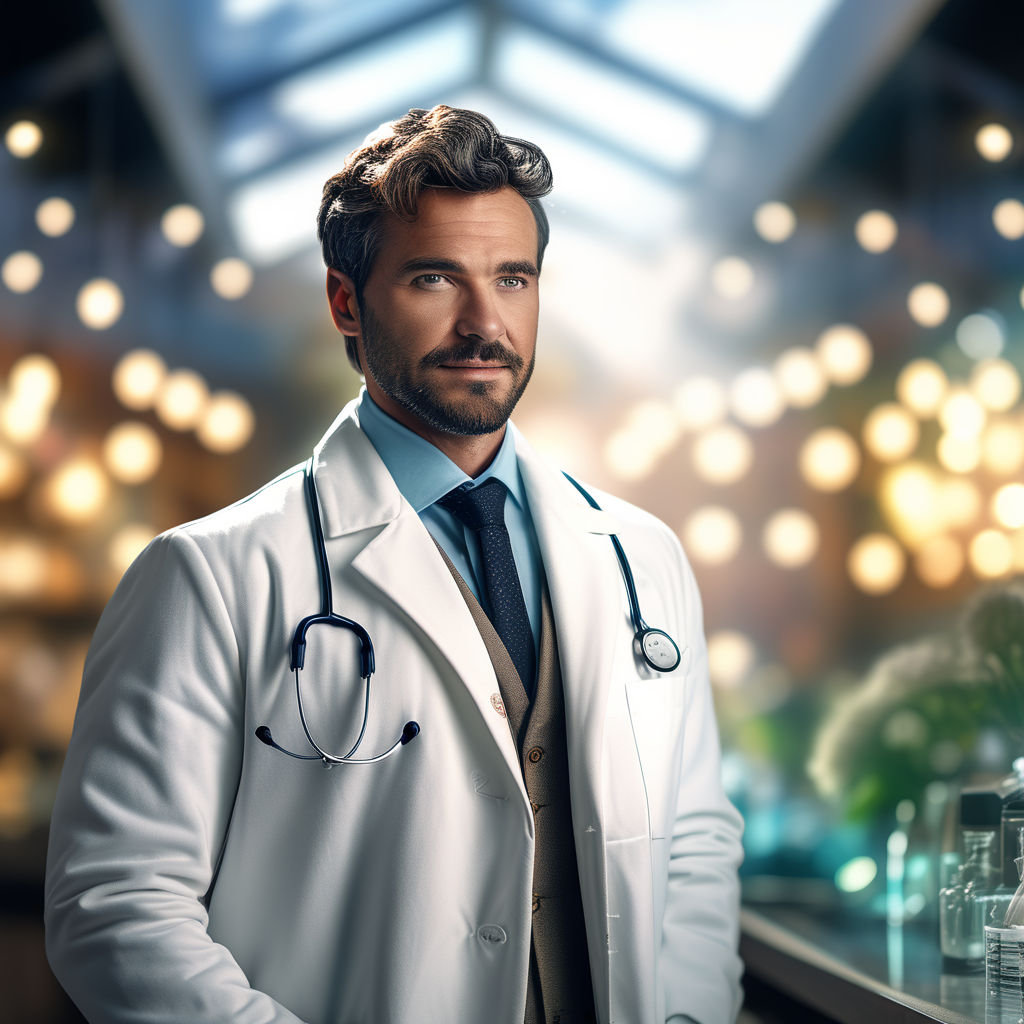 Confident black doctor posing over blue studio background. by Fabrikasimf  Vectors & Illustrations with Unlimited Downloads - Yayimages