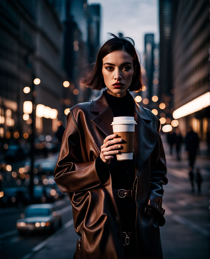 Futuristic and stylish 1980s fashion female model poses on the streets of  the city during the daytime. Generative AI 26806527 Stock Photo at Vecteezy