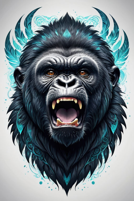 Premium Vector  Funny monkey gorilla chest halloween costume vector design  graphics for tshirt prints