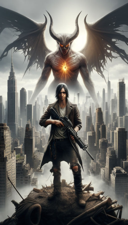 Download wallpaper the city, Dante, Dante, DmC, Devil May Cry 5