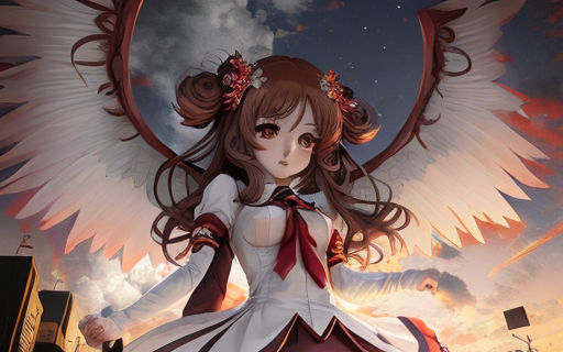 demon angel anime girl