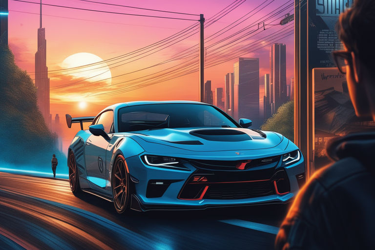 Wallpaper | Anime | photo | picture | chevrolet camaro, racing car, Anime