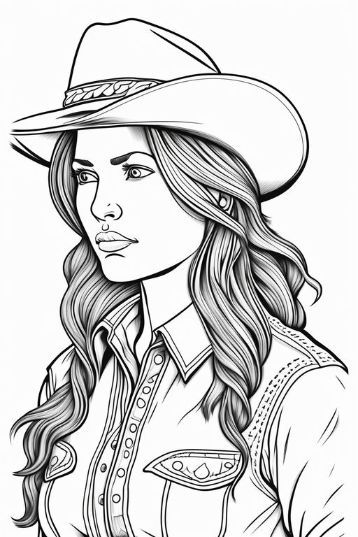 country girl coloring pages