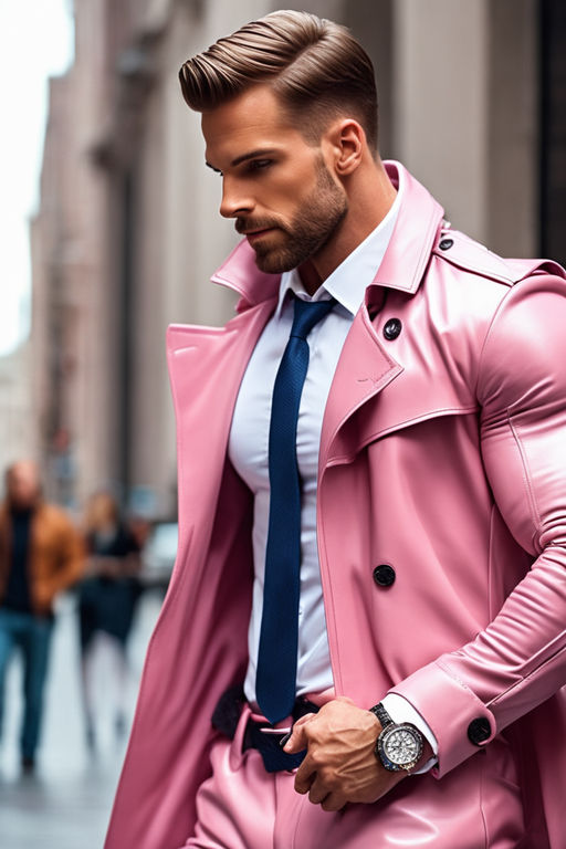 Hot Pink Blazer for Mature Men