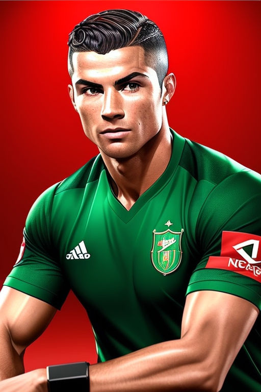 CRISTIANO RONALDO WEARING PORTUGAL FOOTBALL JERSEY POSTER - Soccer /  Football