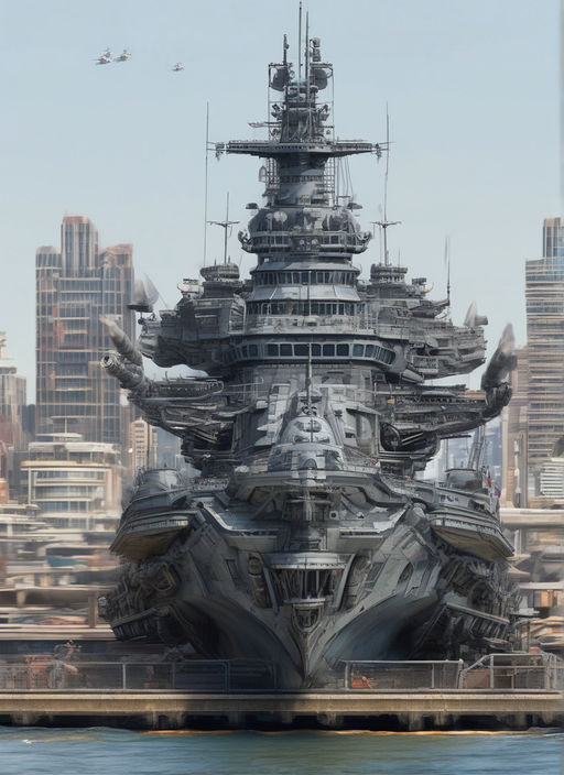 A massive japanese space battleship - Playground