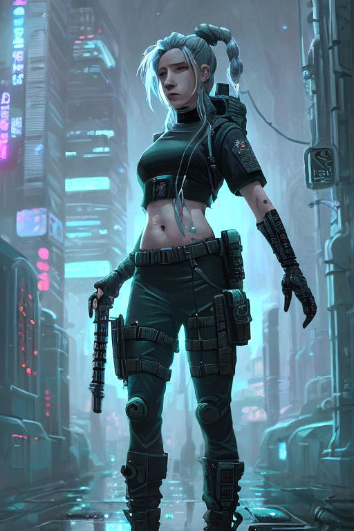 Cool Bounty Hunter Girl With Gun, artist, artwork, digital-art, HD