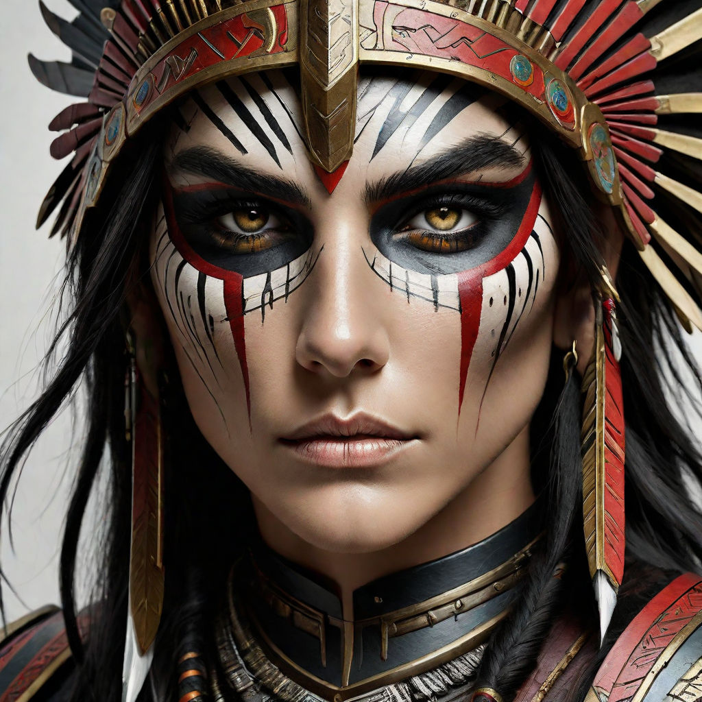 native american warrior makeup