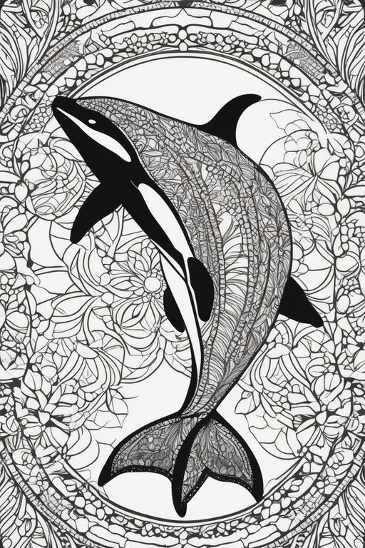 realistic dolphin coloring pages