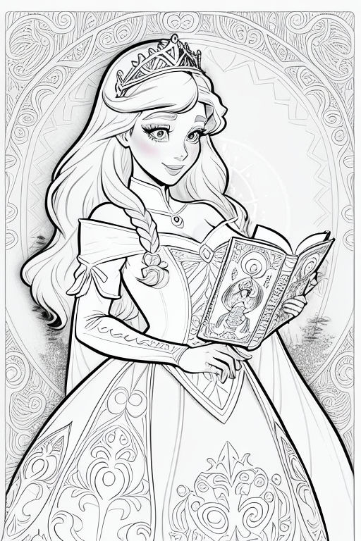 princess aurora coloring page