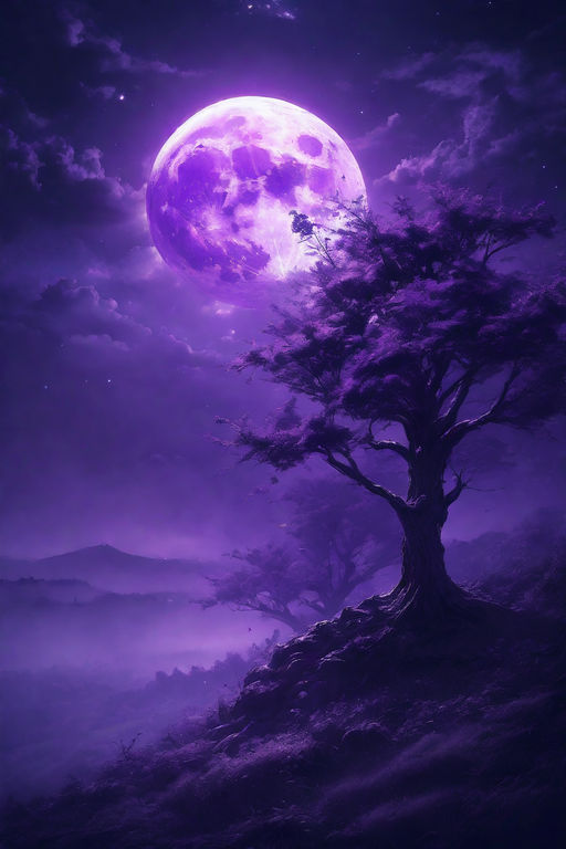 black and purple moon wallpaper