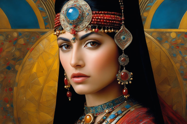 Egyptian Queen Realistic Drawing  Creative Fabrica