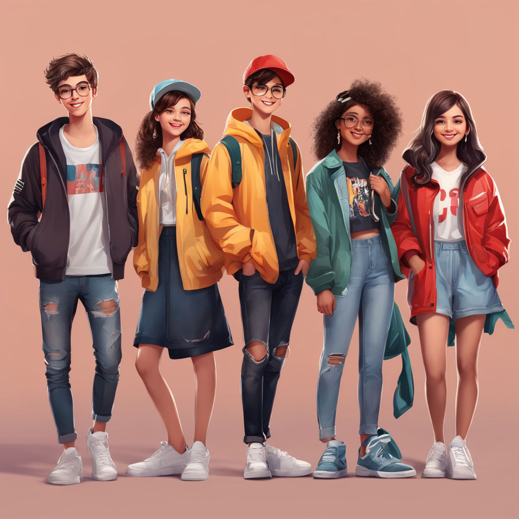 Group of young people in hip hop outfits Stock Photo by ©dmitryo 30914945
