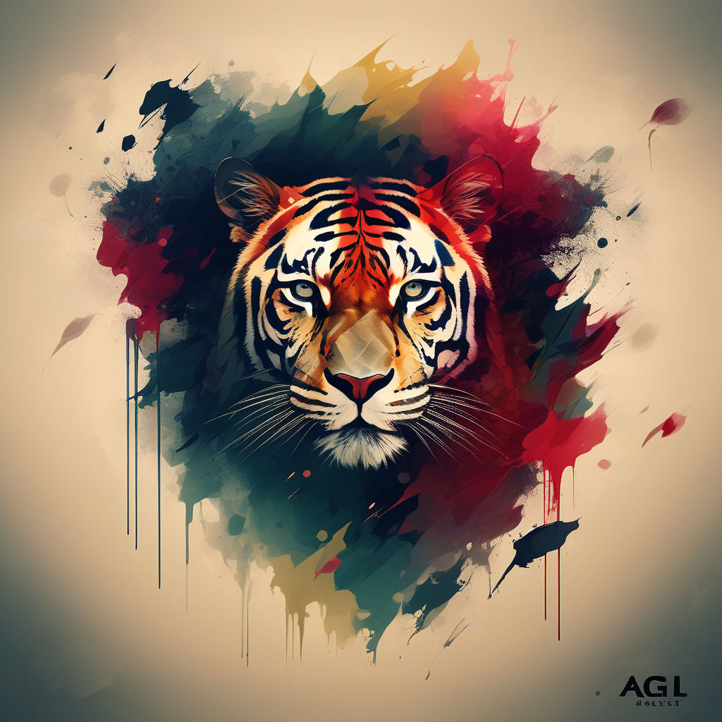 abstract artwork of tiger