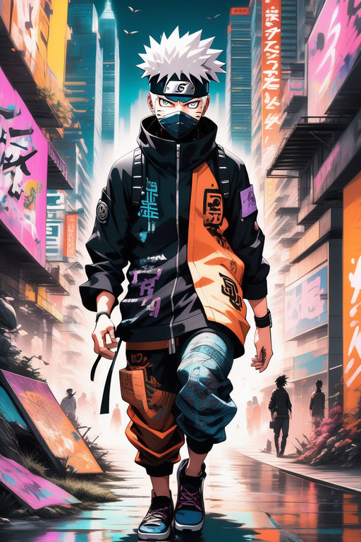 Kakashi Streetwear NeoTokyo  Kakashi, Naruto supreme, Anime gangster