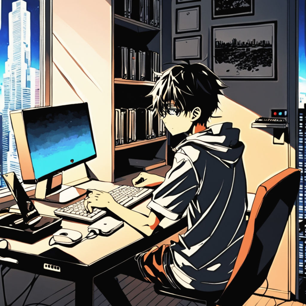 Female anime character sitting on chair near laptop computer wallpaper | Hd  anime wallpapers, Anime characters, Computer wallpaper hd