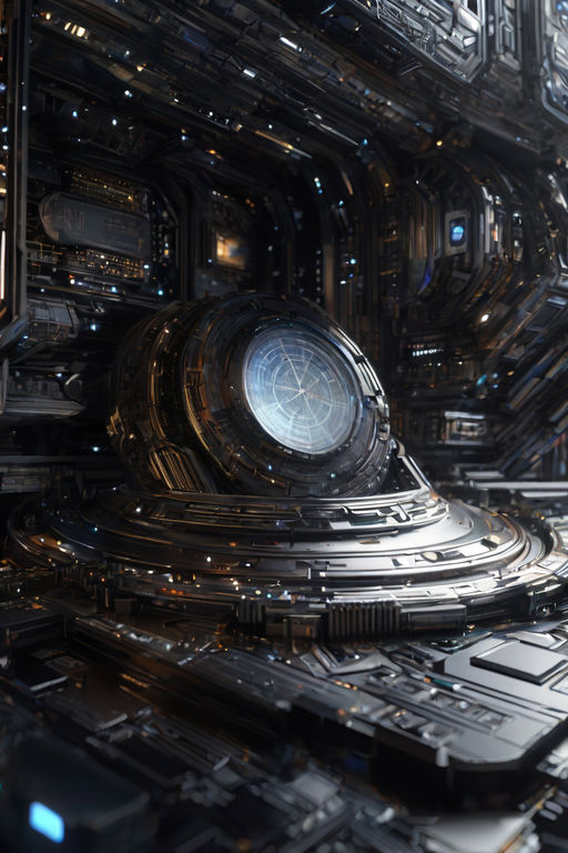 Sci-Fi Ambience: Explore the Futuristic Ambiance of the Space Station Hangar,  Your Spaceship Awaits 