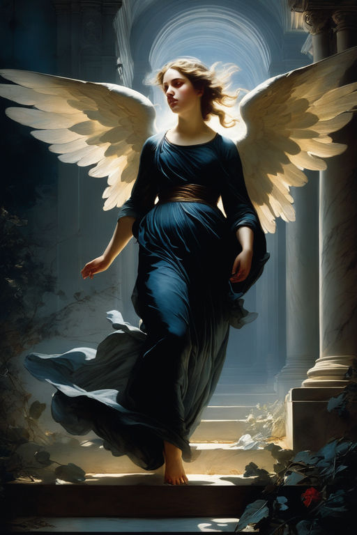 beautiful angel painting