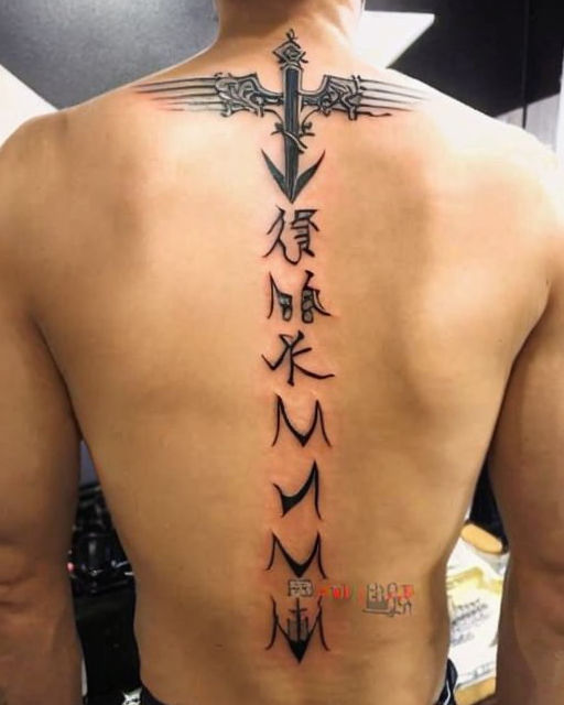 Top 73 Spine Tattoo Ideas For Guys 2021 Inspiration Guide  Spine tattoo  for men Geometric tattoo Spine tattoos