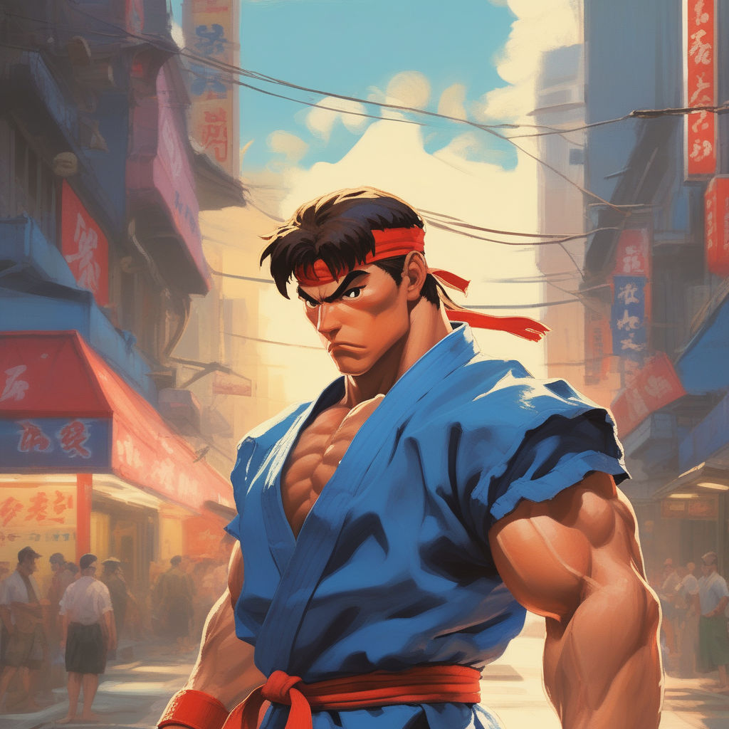 Ryu, Street Fighter Fighter Art Print by feria-e