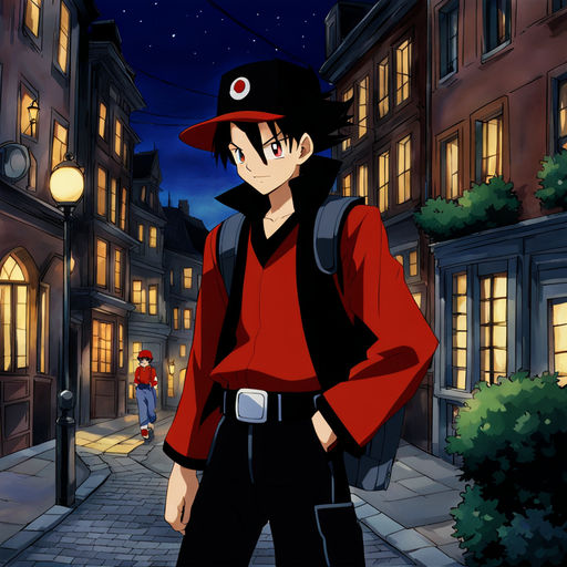 Red trainer pokemon anime screenshot
