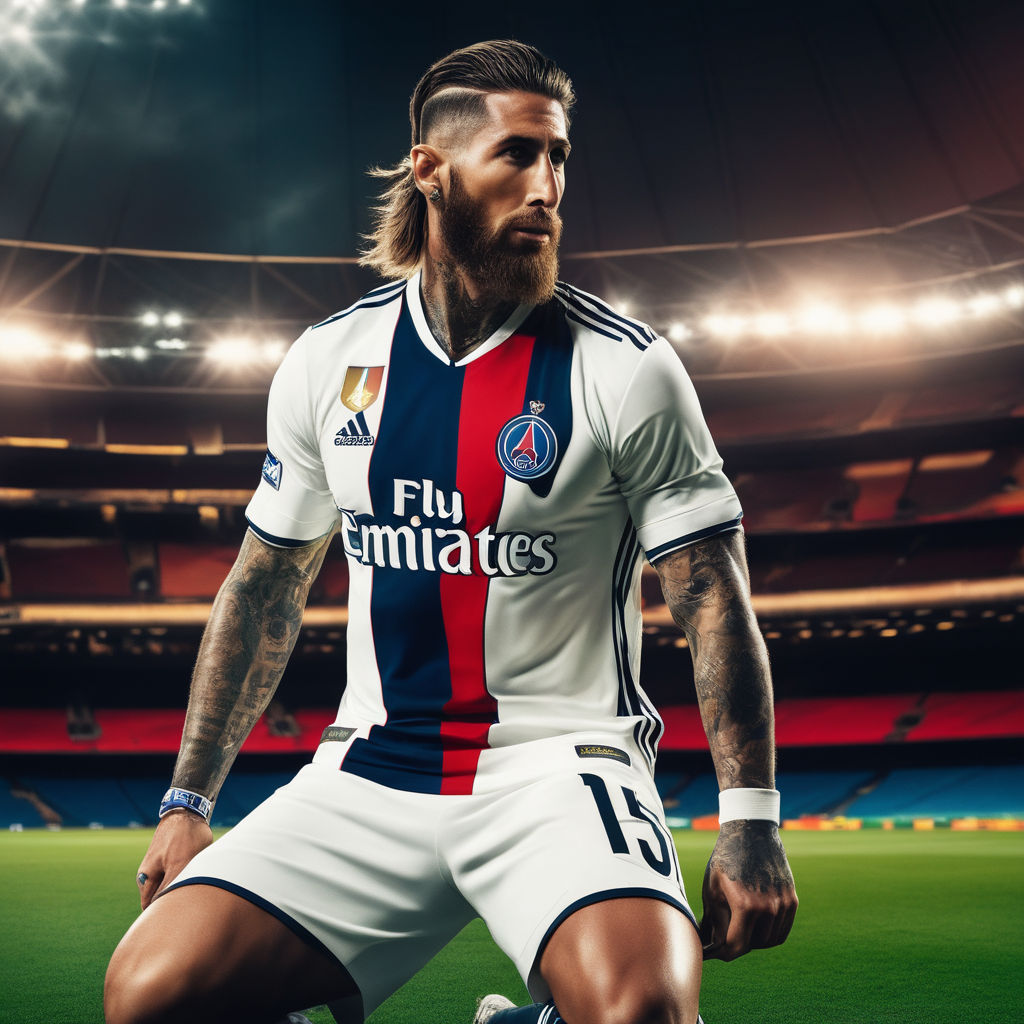 202122 PSG Away Jersey NO.4 SERGIO RAMOS Sportswear Soccer Football Set