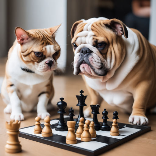 French Bulldog Chess Set