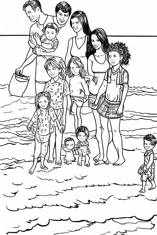 family picnic coloring pages