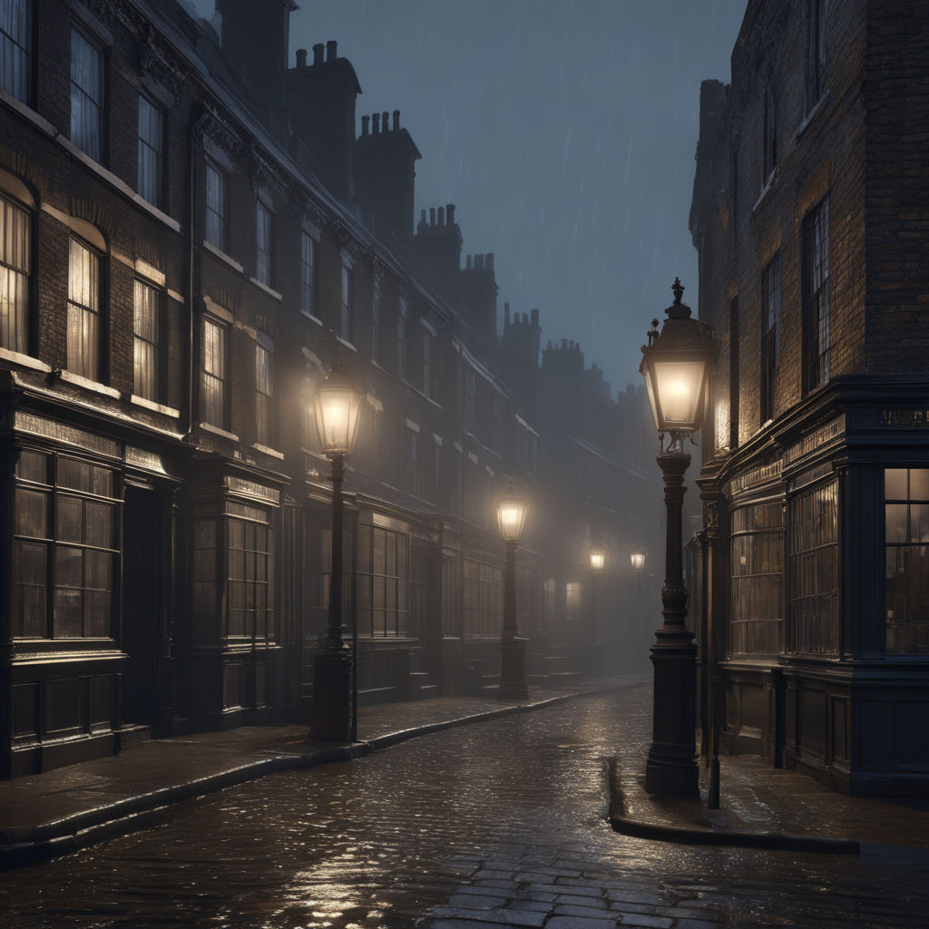 victorian london street night