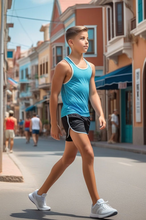 tight tank top and skimpy yoga shorts - Playground