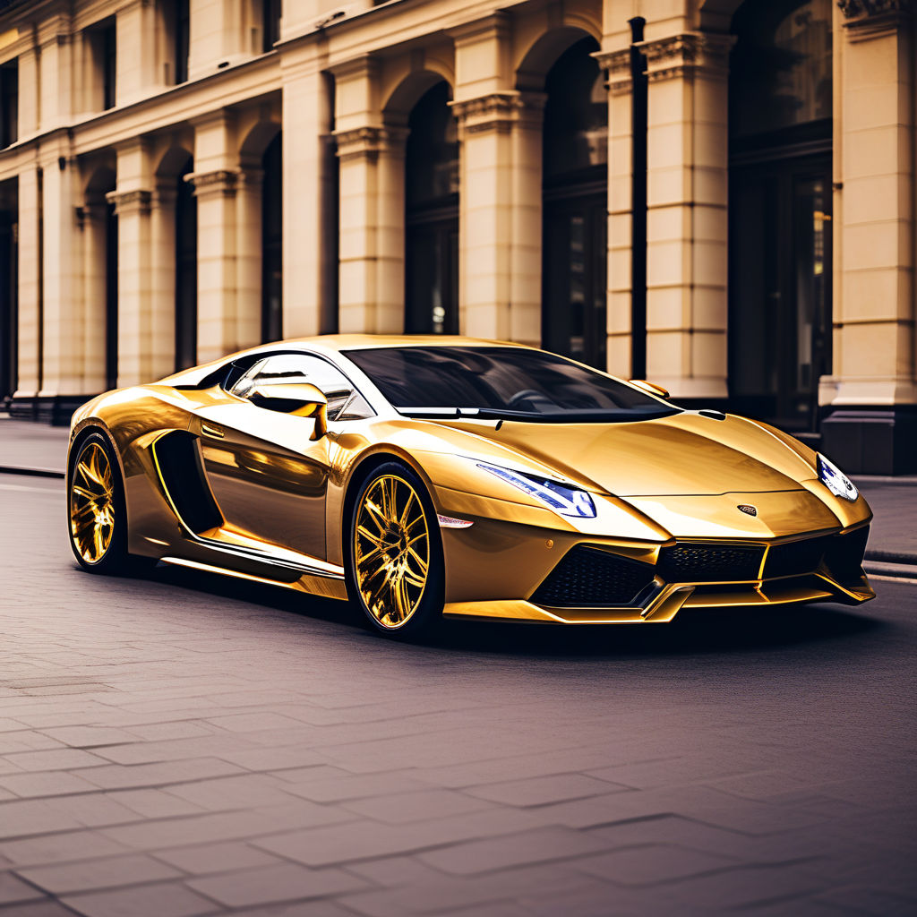 Opulent Mansion & Lamborghini Aventador, Luxe Lifestyle Showcase, AI Art  Generator