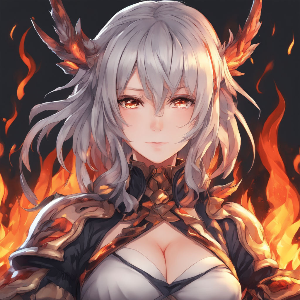 Hand painted flame demon anime role, anime character, hand painted, flame  devil png | PNGWing