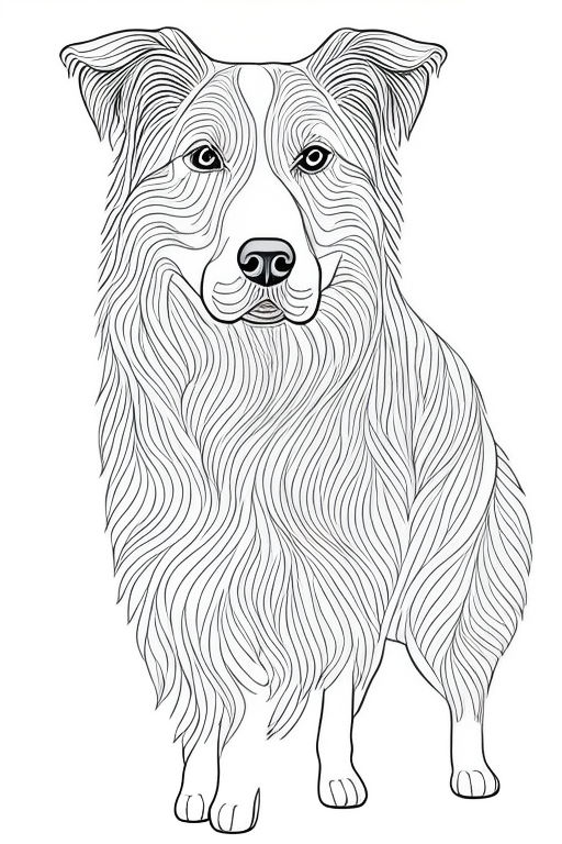 border collie coloring pages