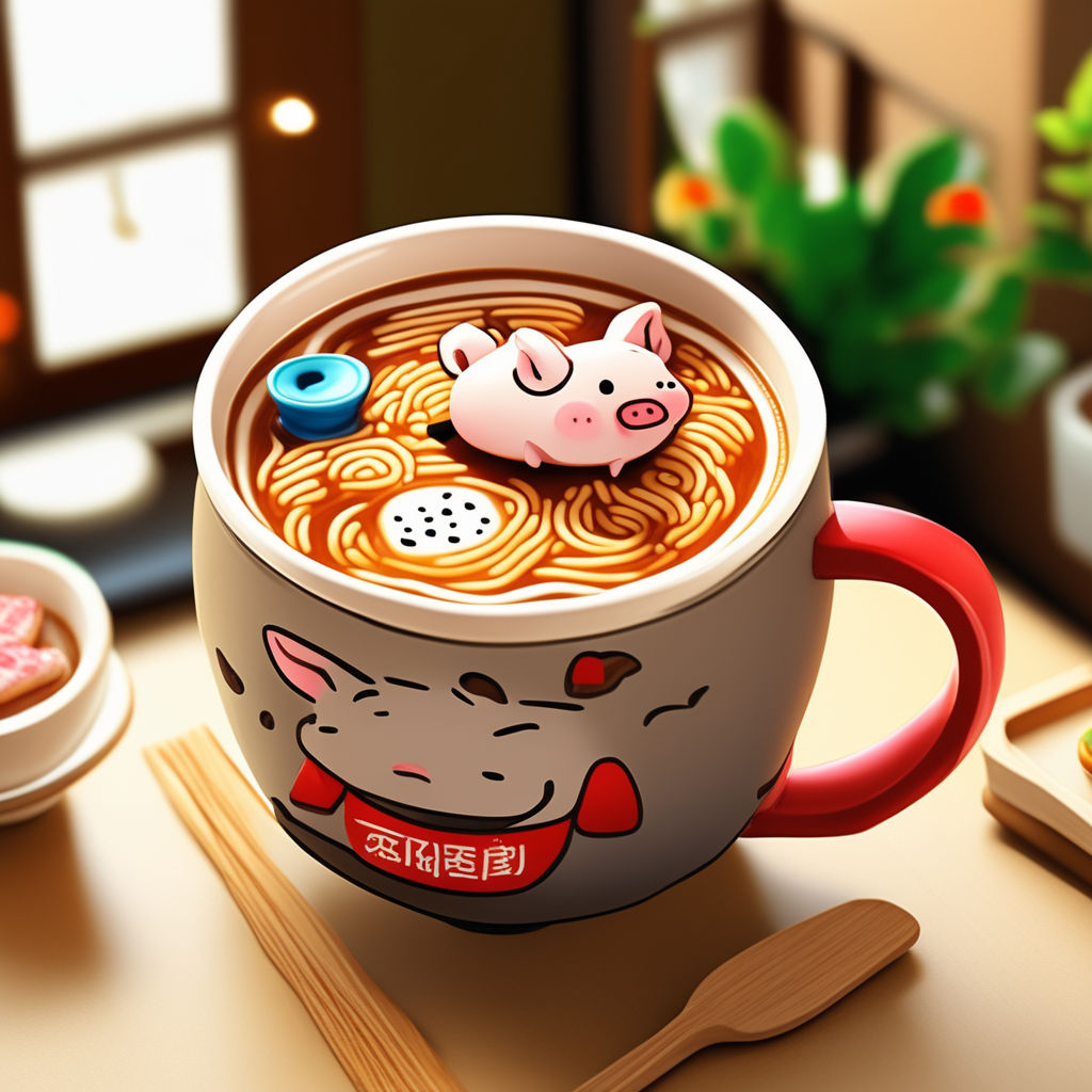 Axolotl Kawaii Japanese Food Front & Back Coffee Mug