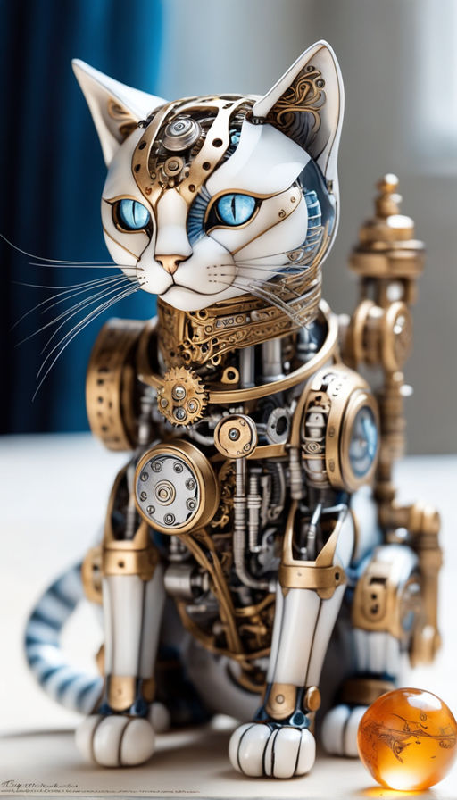 steampunk cat robot