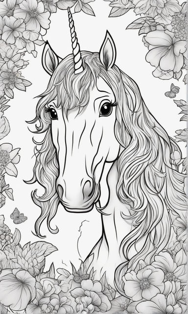 Horse Coloring Book for Kids Ages 4-8: Beautiful Coloring Book for