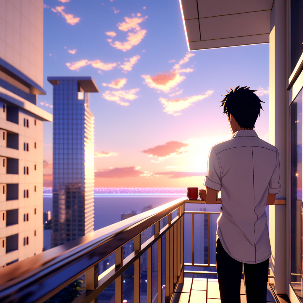 hotaru tomoe, sunset, rooftops, HD Wallpaper | Rare Gallery