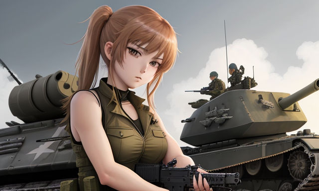 573522 1920x1080 original characters anime anime girls military tank weapon  gun wallpaper JPG 638 kB - Rare Gallery HD Wallpapers