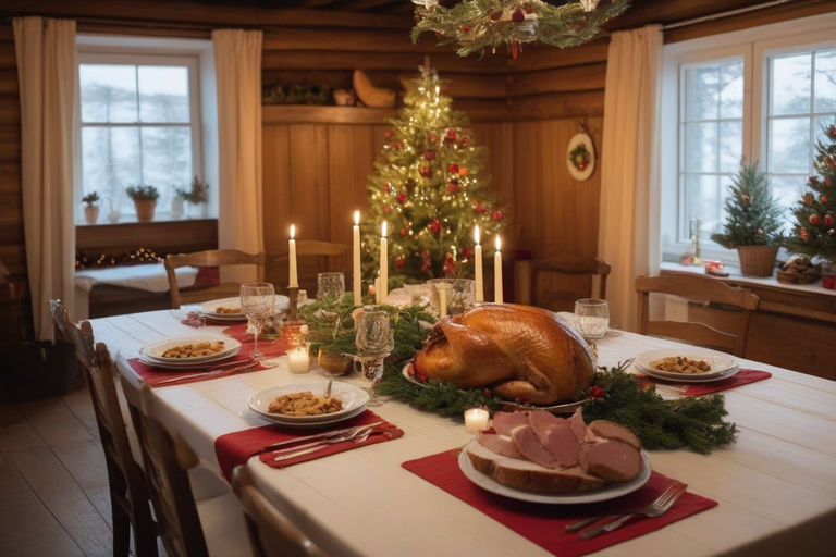 A FESTIVE TABLE USING A KITCHEN ROBOT