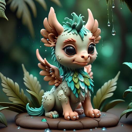 Art by Tatiana Suarez and jasmine becket griffith Very cutey charmy greens  goldy mythical and beautiful forest nymph with big green eyes mythical  dragon - Playground