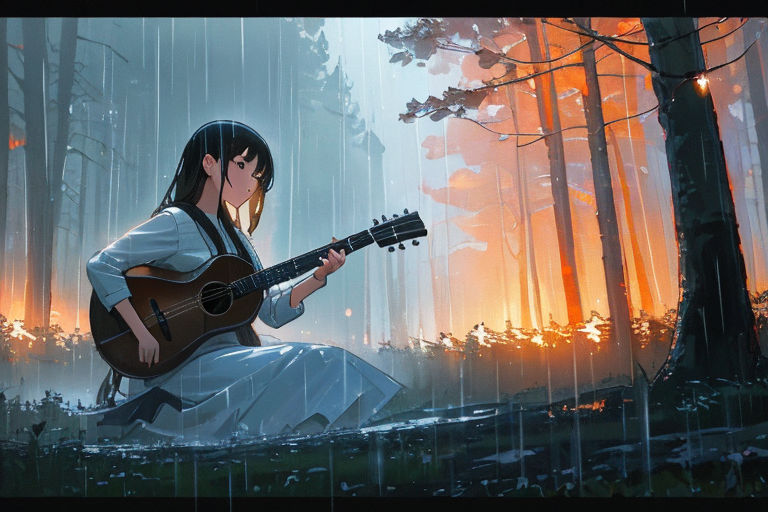 1389409 Anime, Anime Girls, Guitar, Music, Headphone, Vinyl - Rare Gallery  HD Wallpapers