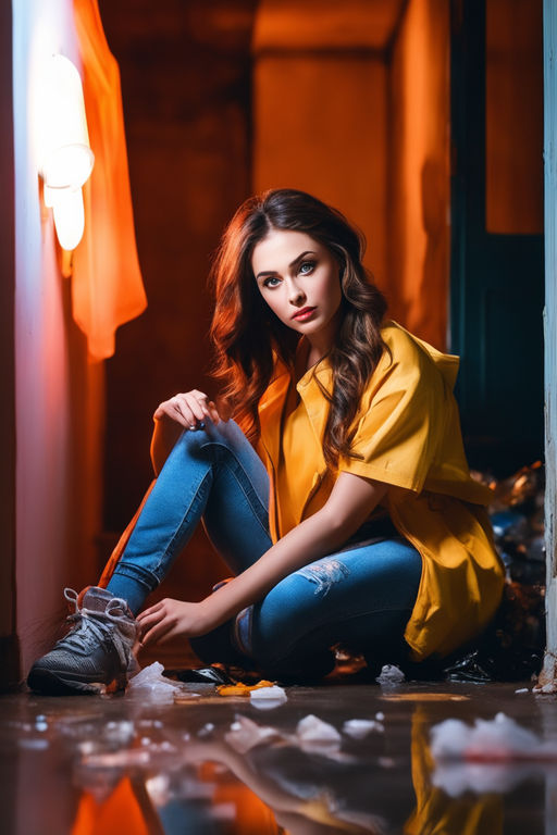 Young Woman Posing in Studio in a Fashionable Outfit · Free Stock Photo